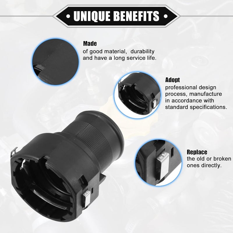VekAuto Lower Radiator Connector Hose Compatible for Hyundai Tucson 2016-2021, Durable Plastic Black Inner - Image 3